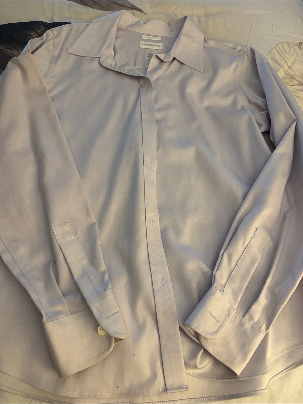 Liz Claiborne Ladies Lavender Button-Front  Shirt